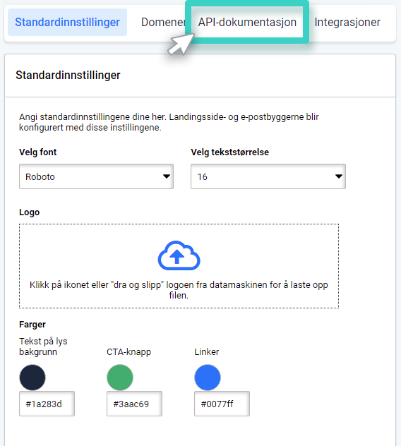 MainBrainer, API-dokumentasjonsfanen