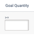 SMS campaign goals, landing page goals. Add goal quantity
