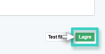 CRM-segment, definer segment. Lagre-knappen er uthevet