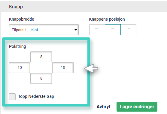 Stilalternativer for knapper for å opprette landingssider