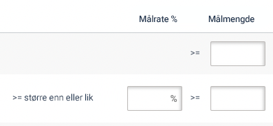 Angi målrate eller målmengde for KPI