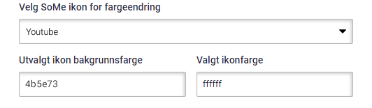 Landingsside sosiale medier. Velg sosial ikonfarge