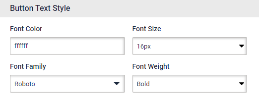 Survey Button text style options available