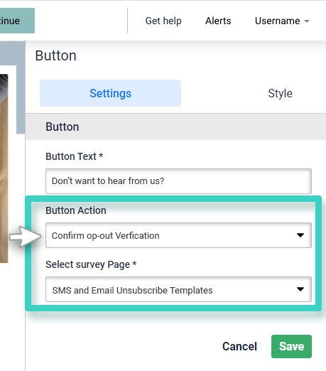 Navigation buttons in surveys