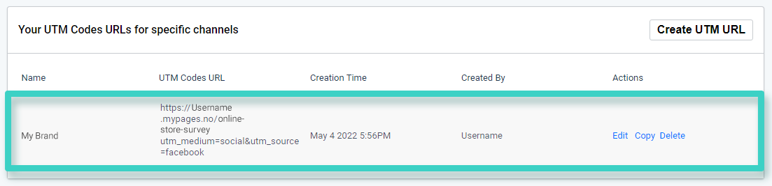 Create UTM code URL for Survey different traffic sources