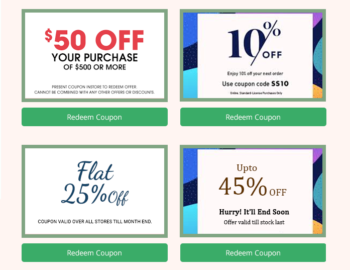 Coupon page