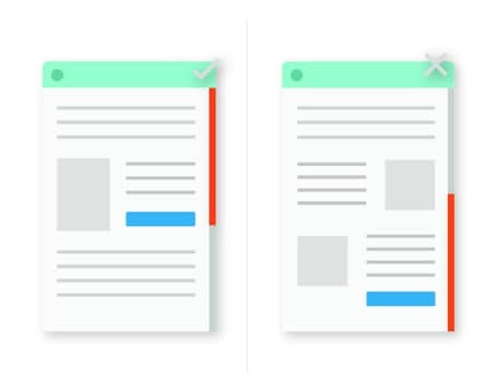 keep important CTA actions above the fold in your landing pages
