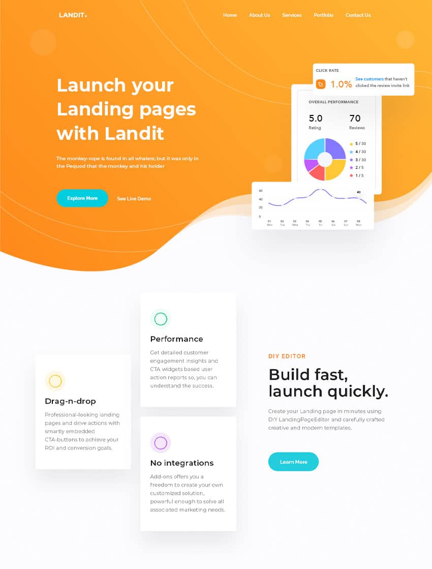 Website landing page - Write impressive copy