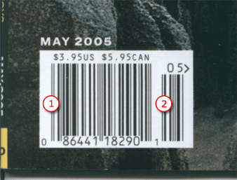 Bar code for magazines